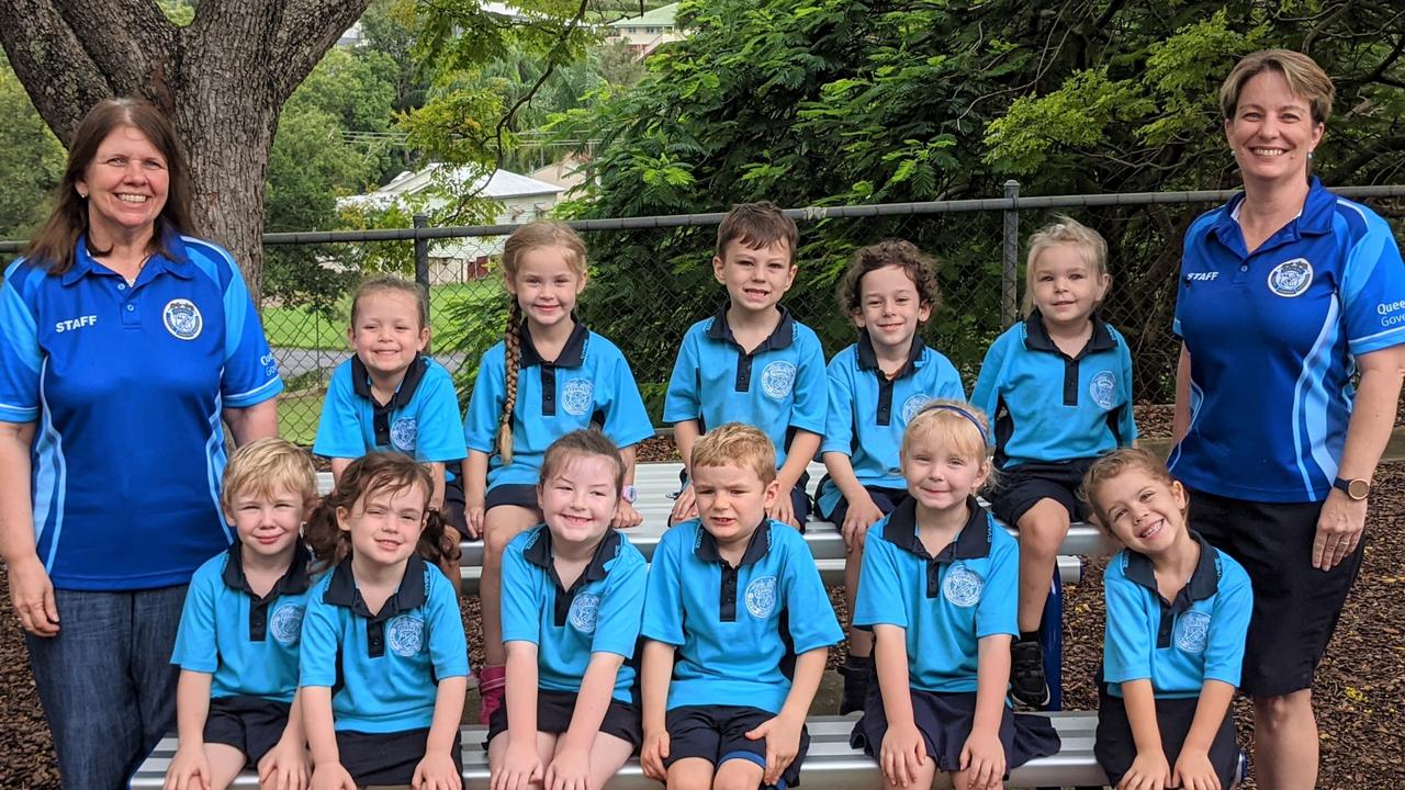 Gympie Central State School Prep 2022. Back Row (L-R) Joanne Roberts (Teacher), Alexis Taylor, Ashlyn, Hudson Portch, Gaara, Holly Nolan, Jane Mills (Teacher Aide). Front Row (L-R) Xavier, Janene Green, Dyisha, Toby Kerle, Tori Tebbit, Alexis Hill.