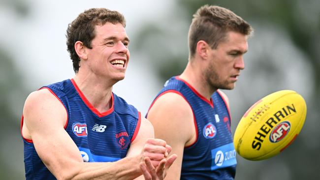 Ben Brown and Tom McDonald are chances to earn a call-up when Melbourne faces Port Adelaide in SA on Friday night. Picture: Quinn Rooney / Getty Images