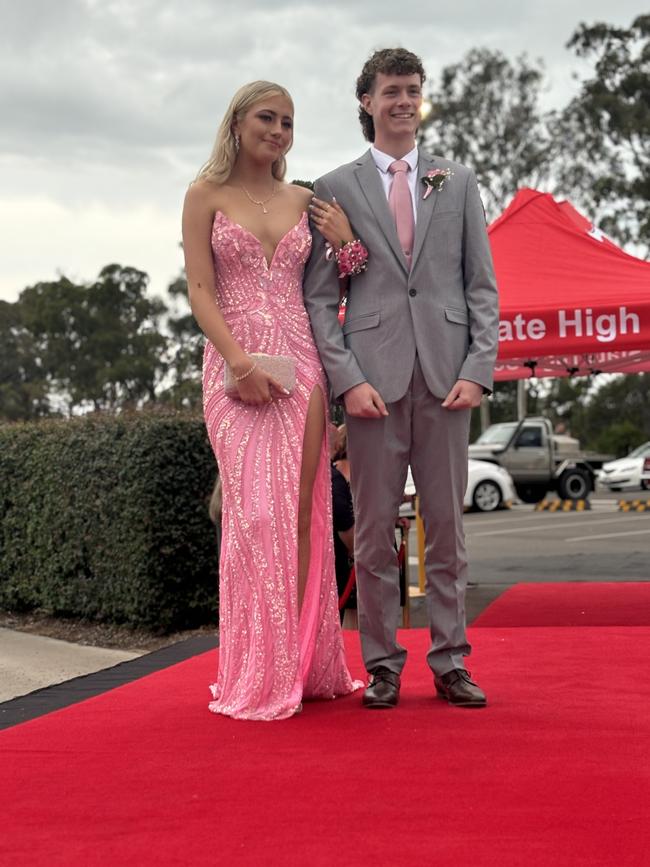 Students from Urangan State High School arrive at their formal.