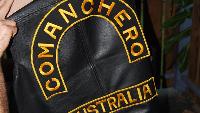 A Comanchero logo and jacket.