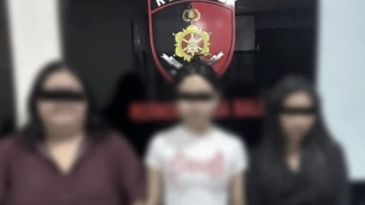 The Flame Spa workers who are under arrest in Bali. Picture: Bali Police