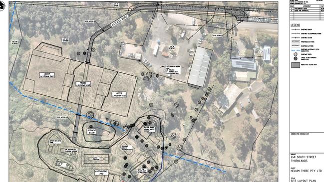 A plan of the site, showing the animal management centre buildings.