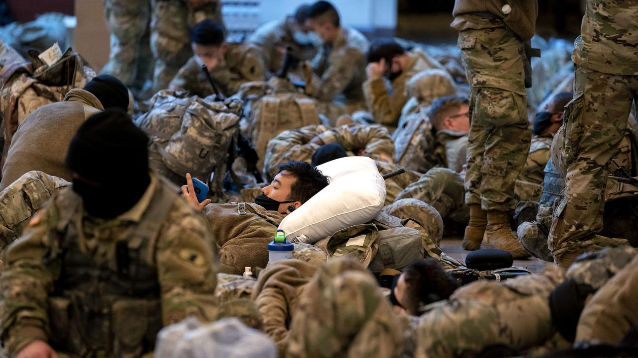 Security has been drastically stepped up after last week’s riots. Picture: Stefani Reynolds/Getty Images/AFP