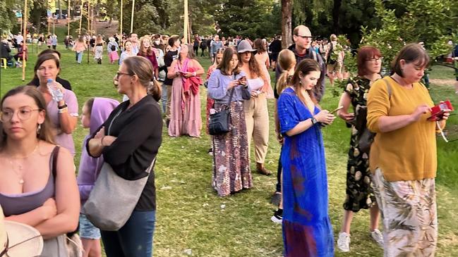 Toilet queues for WOMADelaide festival in Adelaide. Picture: Supplied.