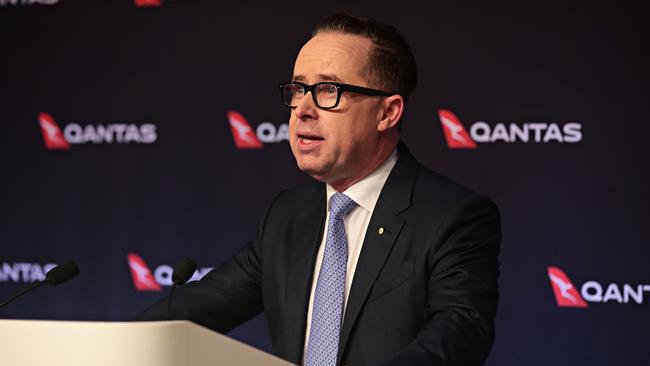 Qantas CEO Alan Joyce has issued a call to action to staff, to try to make sure Virgin Australia gets no extra help from government. Picture: Adam Yip.