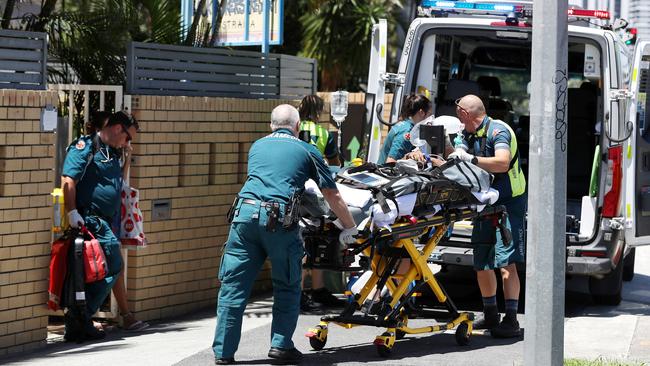 Drowning at a resort on the Gold Coast Hwy, in Surfers Paradise. Picture: NIGEL HALLETT