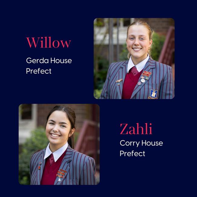 Genazzano FCJ College Student Leadership Team 2025: Willow and Zahli.