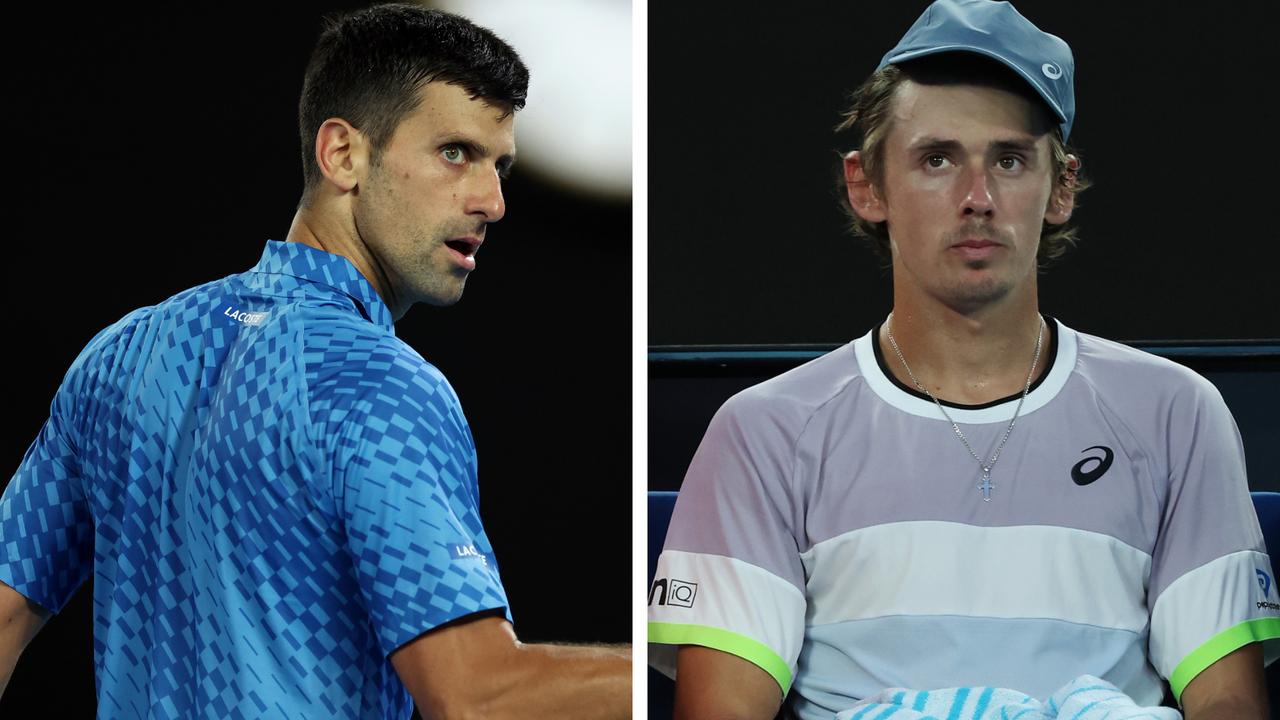 Novak Djokovic and Alex De Minaur