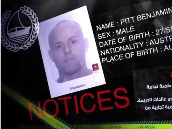 Australian Benjamin Neil Pitt. Picture: Dubai Police