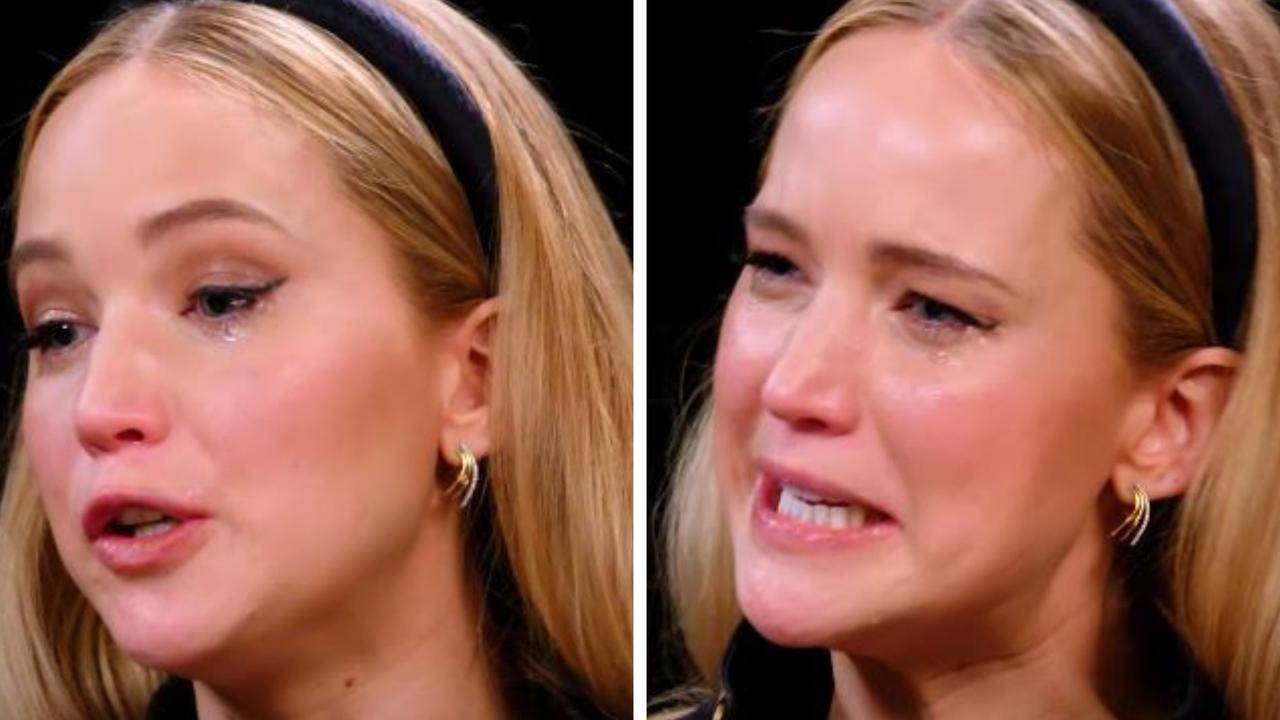 Watch: Jennifer Lawrence Tears Up Over Hot Wings