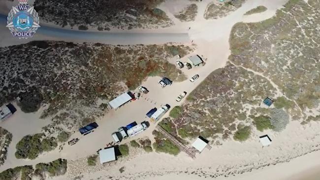 WA police drone footage of the campground where Cleo Smith vanished. Picture: WA Police