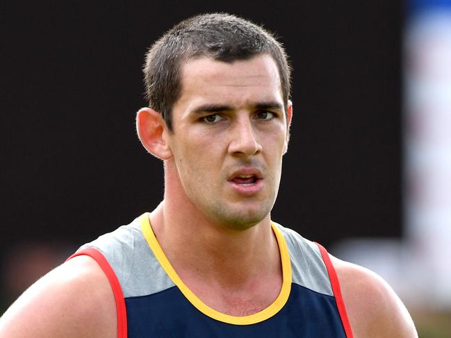 Adelaide Crows training at Thebarton Oval. A clean cut Taylor Walker. Picture: Tricia Watkinson