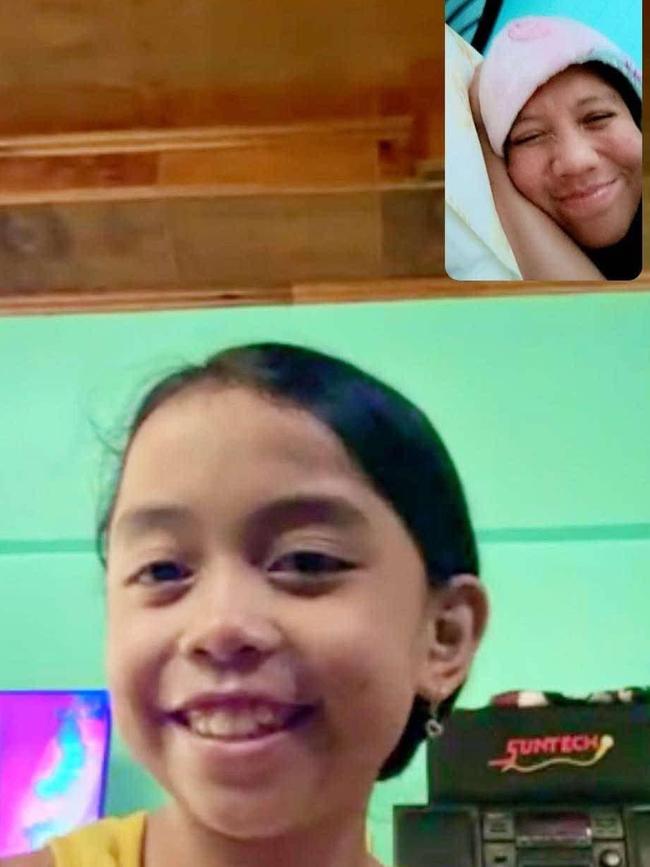 Madel and her daughter Zamira would FaceTime each other while Madel was living in Australia. Picture: GoFundMe