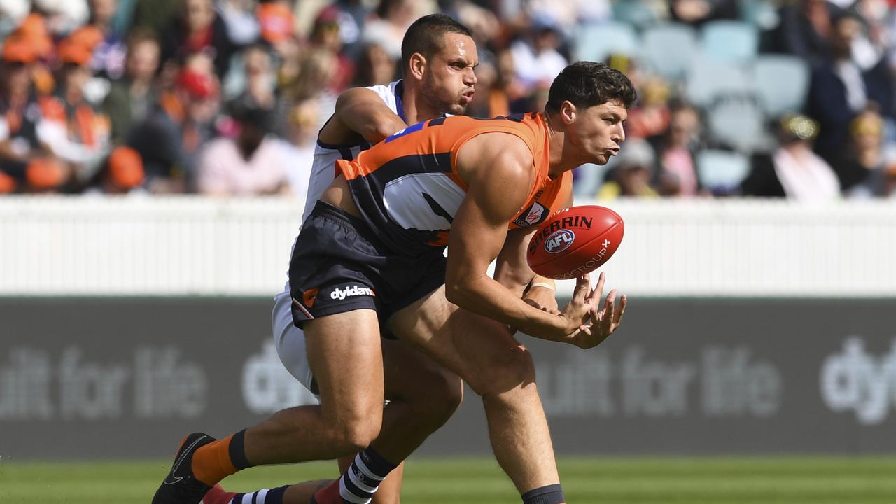 Jon Patton played 89 games for the Giants. Picture: AAP Image/Lukas Coch