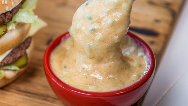 Put some spices and pickle relish in your mayo, and you’ve got the magic sauce. Picture: Tristan Lutze