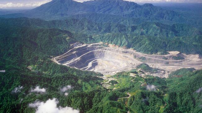 The Pangura mine on Bougainville Island, pictured in 1997.