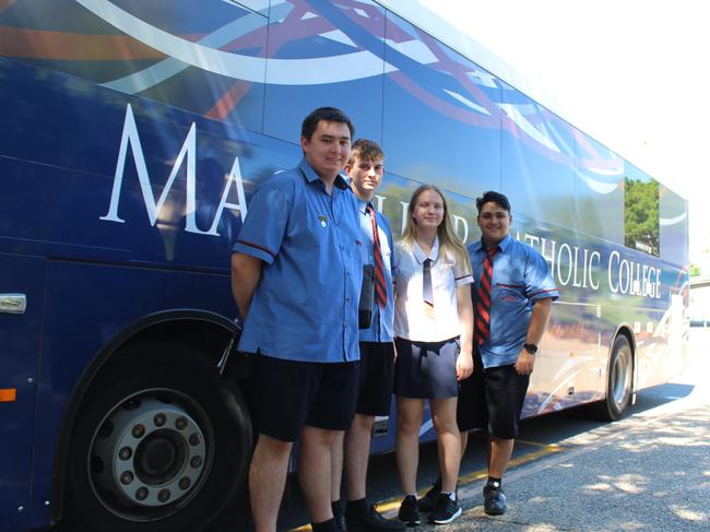 At a time when Darwin’s population is shrinking MacKillop Catholic College is bucking the trend.It has become so busy the college has even purchased its own bus to chauffeur students around to the growing list of outside school activities.the bus had become something of a roaming business card for the school. SUPPLIED