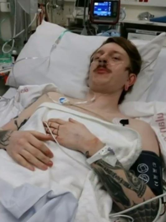 Mr Wimshurst suffered a collapsed lung as a result of the stabbing. Picture: 7NEWS