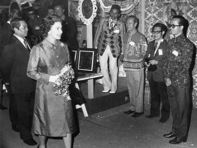 The Queen at the North Malaysia Week displays at Elder Park.