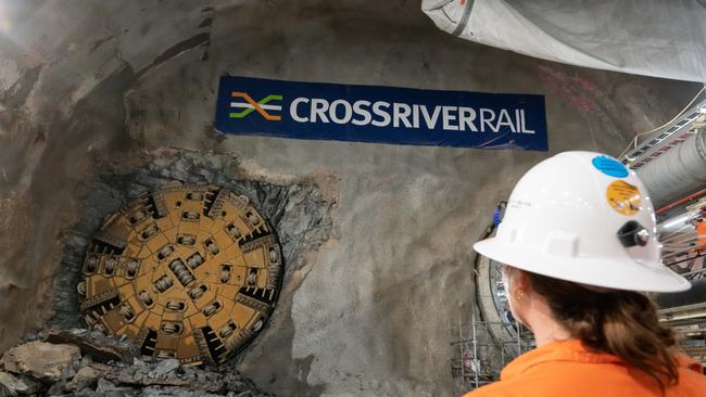 An August photo of the Cross River Rail Roma Street TBM breakthrough Picture RixRyan Photography