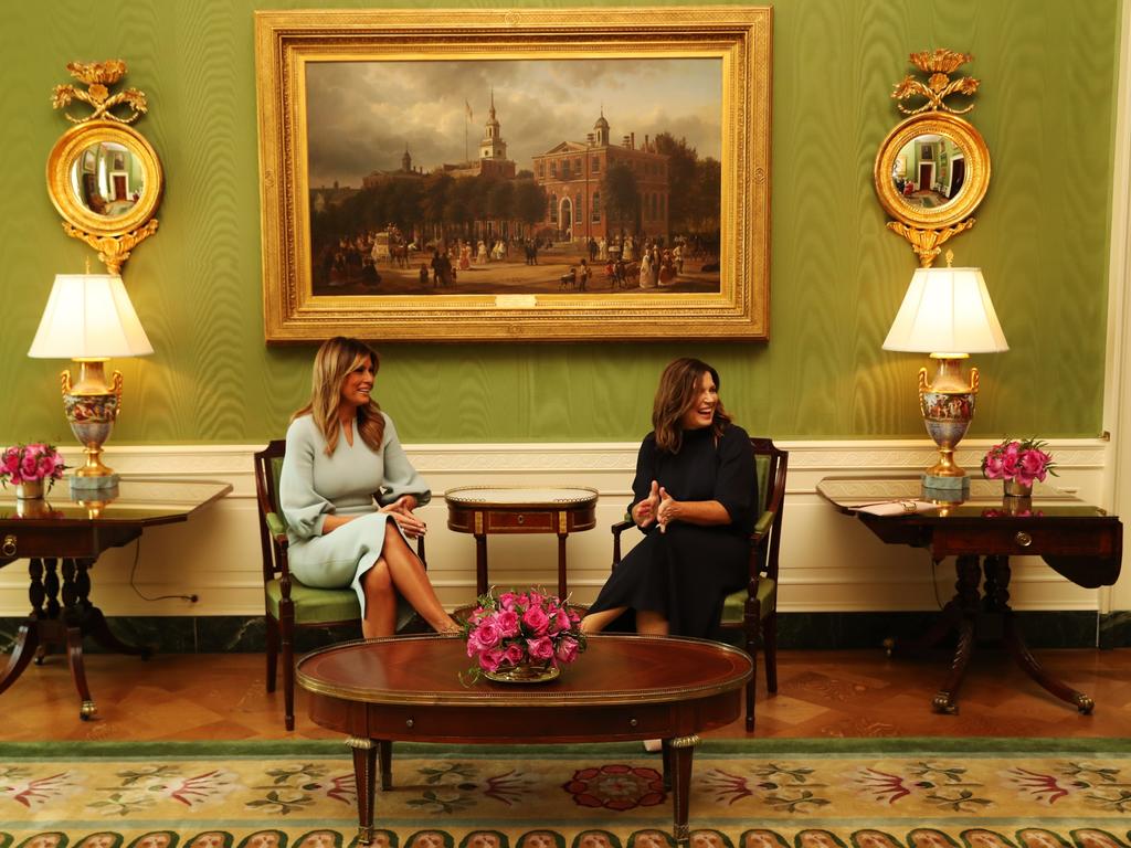 Australian Prime Minister Scott Morrison and his wife Jenny attends the White House in Washington for an official welcome ceremony and State Dinner with President Trump and the First Lady Melania Trump. Picture: Adam Taylor