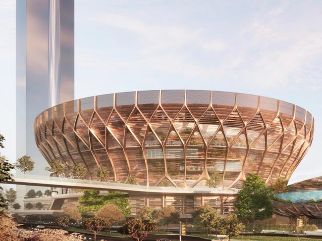 2032 Olympics Brisbane Arena concept study by Noel Robinson Architect and HKS