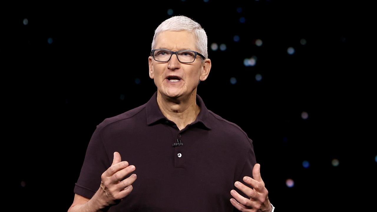 Apple CEO Tim Cook delivers a keynote address during an Apple special event on September 07, 2022 in Cupertino, California. Apple is expected to unveil the new iPhone 14. Justin Sullivan/Getty Images/AFP