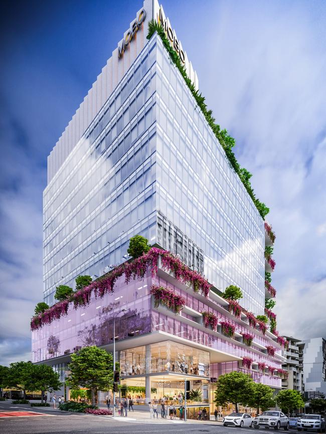 An artist's impression of the Kaias family's Mobo office tower at South Brisbane.