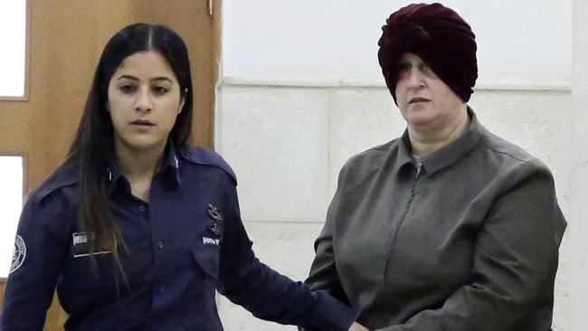 Australian Malka Leifer is brought to a courtroom in Jerusalem, last year. Picture: AP 