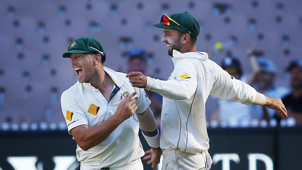 James Pattinson played most of his 21 Test matches alongside Nathan Lyon. Picture: Colleen Petch.