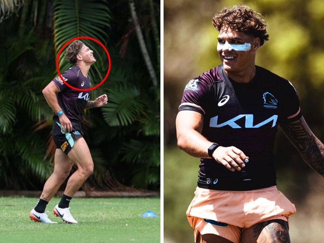 Reece Walsh is putting in the hard yards at pre-season training. Image: Adam Head/Getty