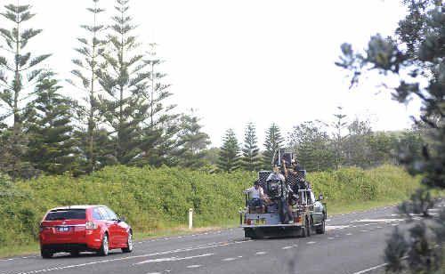 The TV advertisement for the Holden Sportswagon is filmed on the Coast Road at Sharpes Beach. Picture: Doug Eaton