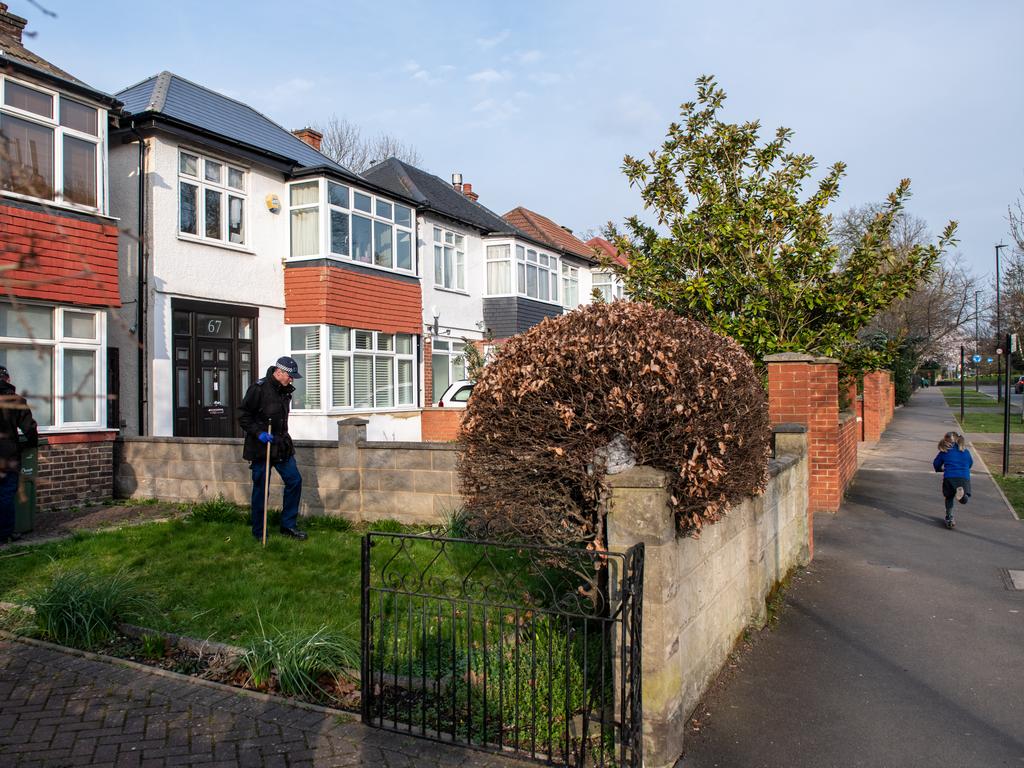 Police conduct door to door inquiries and searches following the disappearance of Sarah Everard. Picture: Chris J Ratcliffe/Getty Images