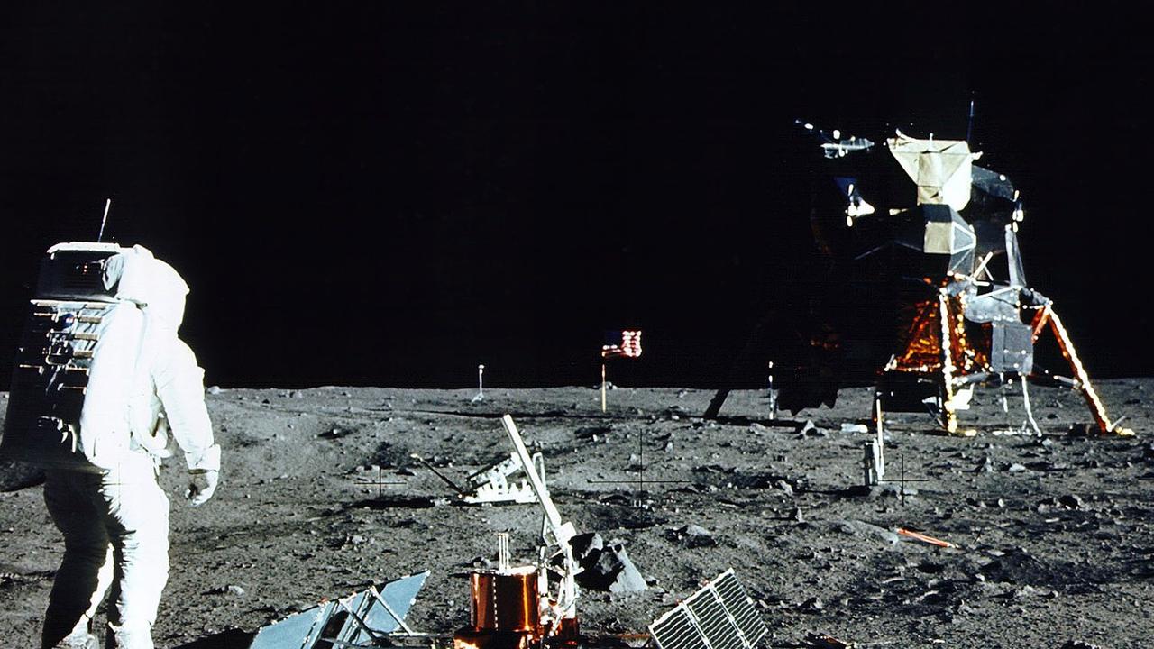 Man's first landing on the Moon occurred July 20, 1969 as Lunar Module "Eagle" touched down gently on the Sea of Tranquillity on the east side of the moon. Picture: NASA/Newsmakers