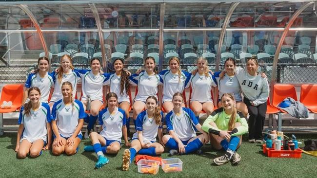 Collaroy Cromer Strikers U15 girls after winning their Champion of Champions semi final. Picture: Supplied