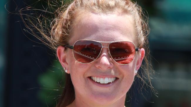 Trainer Tash Burleigh prepares Taylor Be Swift. Picture: Grant Guy