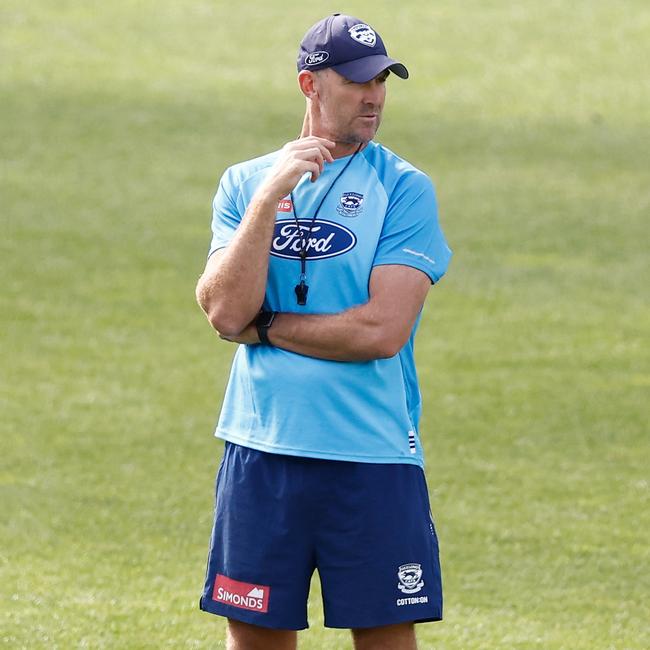 Geelong assistant coach Steven King says dehydration likely caused him to collapse at Cats training before the preliminary final. Picture: Michael Willson / AFL Photos