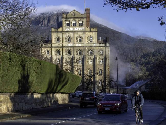 Cascade Brewery and Mt Wellington/kunanyi. A streetscape of South Hobart. As featured in a new book Discovering SoHo,  by Tasmanian writer and photographer Paul County. The book is a celebration of the South Hobart community. For TasWeekend. Picture: Paul County