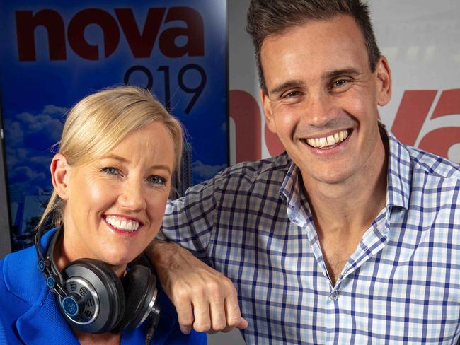 ADELAIDE, AUSTRALIA - Advertiser Photos NOVEMBER 4, 2022: Jodie Oddy and Andrew Hayes announced as Nova Adelaide's new breakfast team. Picture Emma Brasier