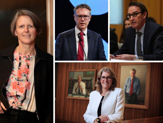 Clockwise from top right: Stephen Kennedy, Michele Bullock, Jenny Wilkinson and Guy Debelle.