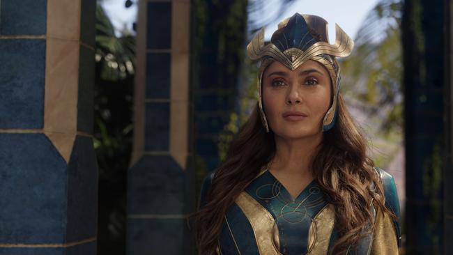 Salma Hayek as Ajak, the leader of the Eternals. Picture: Marvel Studios