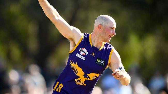 Jamieson Rossiter celebrates a goal during last year’s grand final. Photo by Josh Chadwick