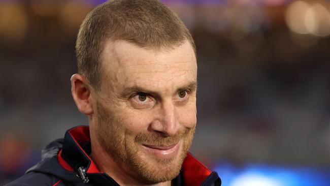 Simon Goodwin is set for a bumper extension should he help break Melbourne’s Premiership drought. Picture: Paul Kane/Getty