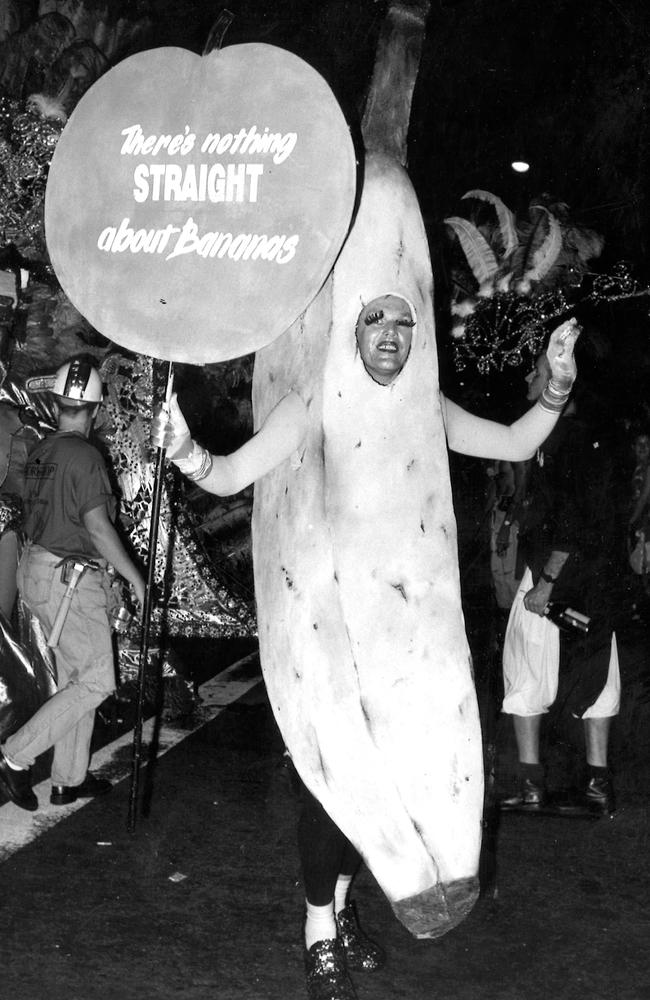 Things get fruity at the 1993 festival. Picture: Tracey Haslam