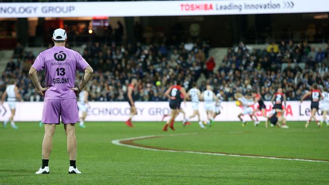 A runner watches on during a match last year. Picture: Michael Klein