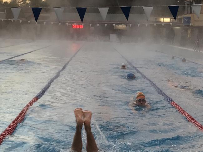 A suffered a cardiac arrest during a swimming meet at the Manly’s Andrew Boy Charlton pool. File picture” Libby Bubb