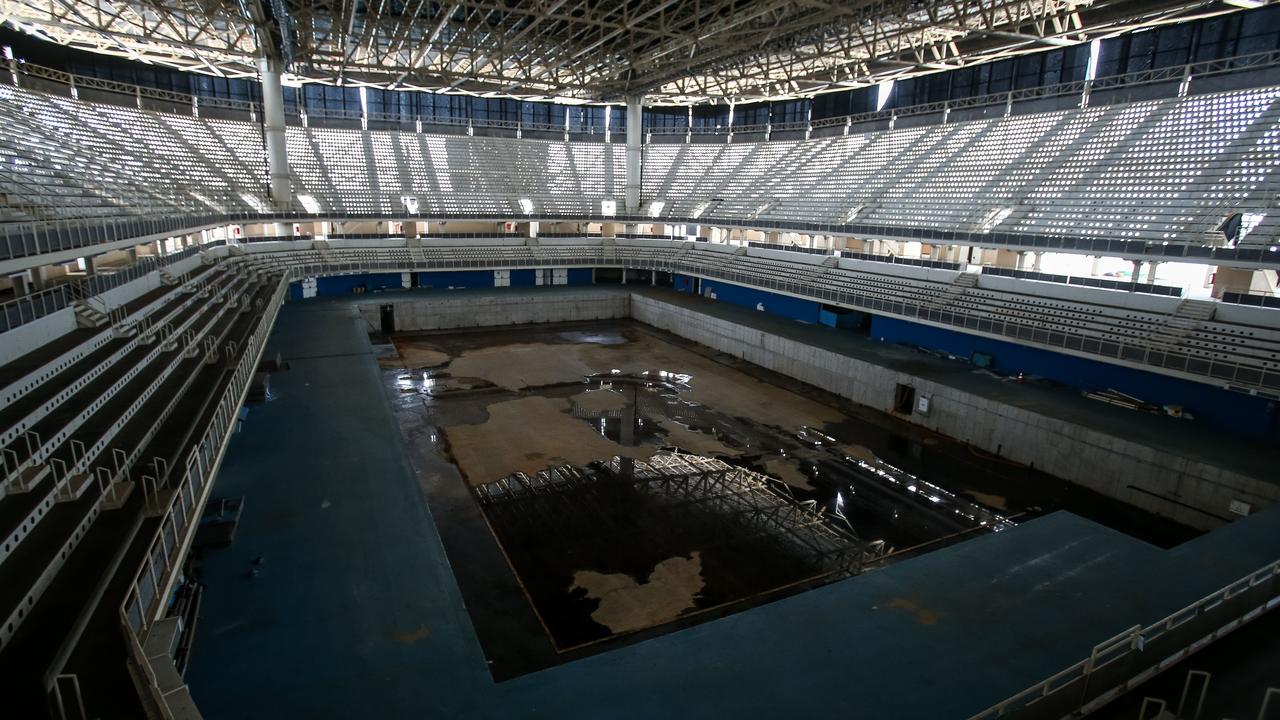 The Olympic Aquatics stadium in Rio de Janeiro is now abandoned. Picture: Buda Mendes/Getty Images