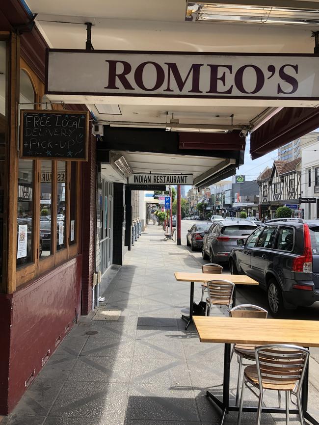 A deserted Toorak Village in Melbourne.