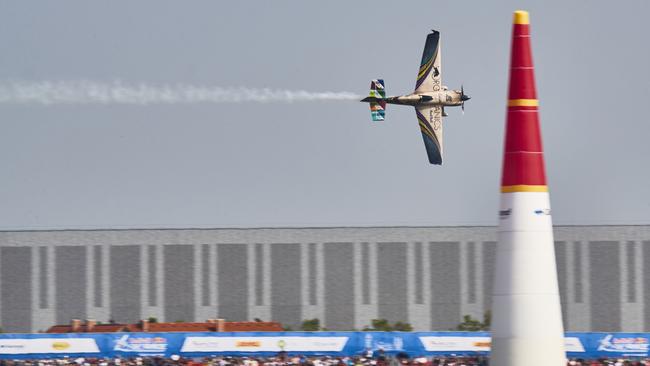 Matt Hall of Australia performs during the finals at the sixth round of the Red Bull Air Race World Championship in Wiener Neustadt, Austria on September 16, 2018. Organisers are eyeing the Gold Coast for a leg. Picture: Andreas Langreiter / Red Bull. 