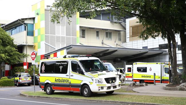 Ramping out the front of the Cairns Hospital emergency department. Picture: Peter Carruthers